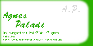 agnes paladi business card